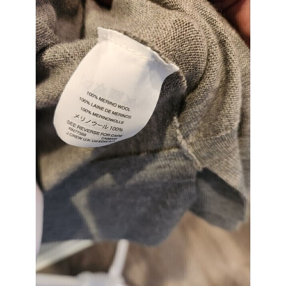 J.crew womens open front gray merino wool cardigan sweater size xxs euc - Picture 5 of 5